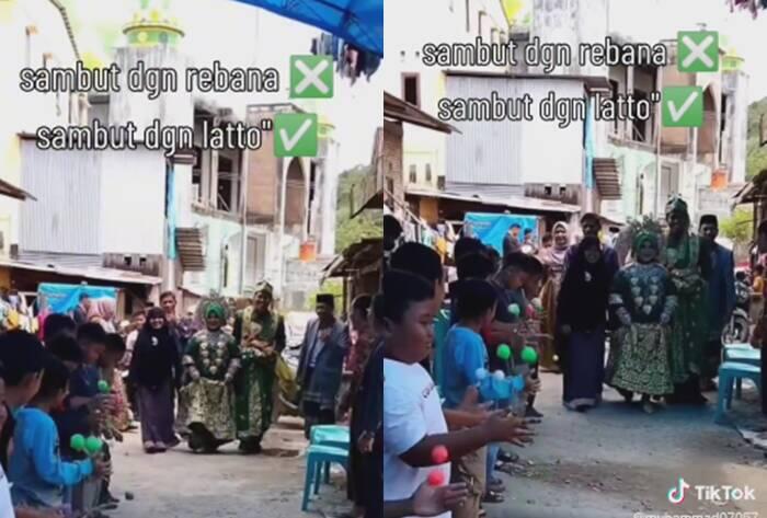 Unik & Menginspirasi, Pengantin Ini Disambut dengan Iringan Permainan Lato Lato