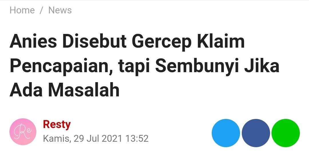 Dorong Milenial Lihat Rekam Jejak Anies Baswedan, Selama Pimpin Jakarta Ia Berhasil..