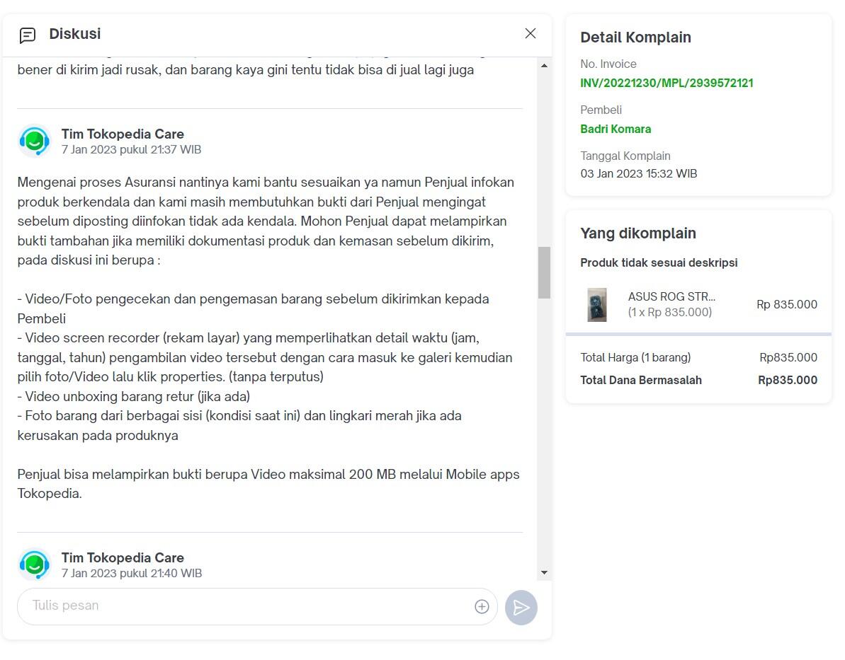 WASPADA PENIPUAN ASURANSI TOKOPEDIA