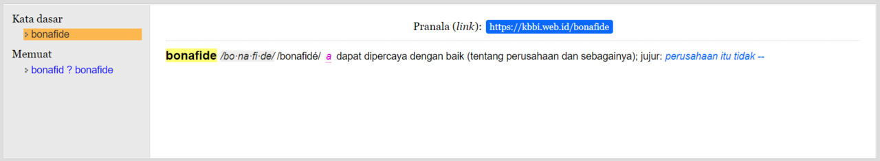 Mana yang Benar: Bonafid atau Bonafide?