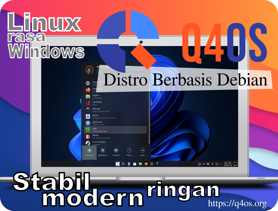 Q4OS - Distro Linux Rasa Rasa Windows