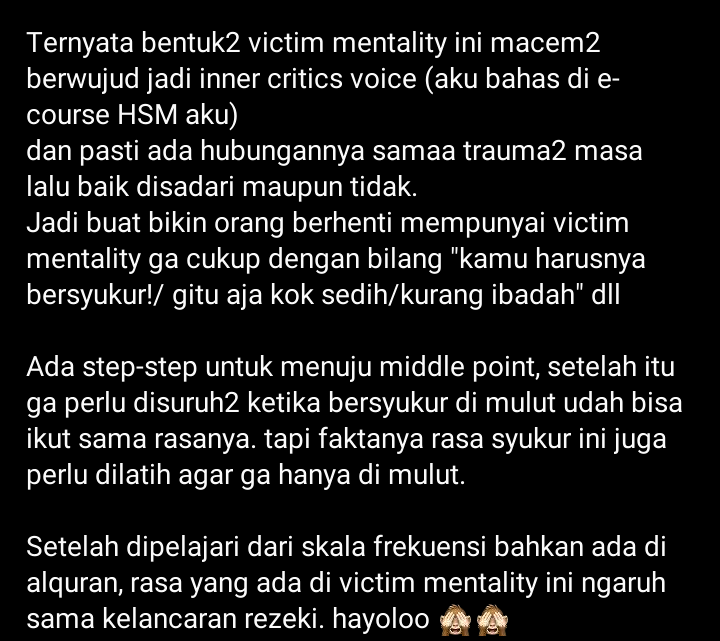 Victim Mentality, Mungkinkah Gansis Penderitanya?