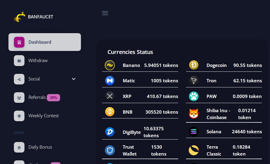 Faucet Claims, Tasks and PTC