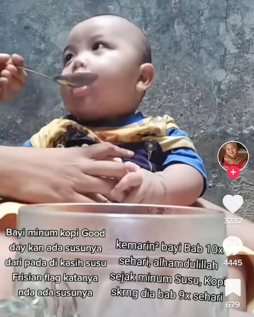 Miris! Demi Konten Ibu kasih anak Kopi Saset dan Ayam Sambel