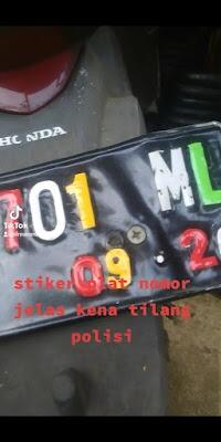 PASANG SKOTLET PLAT NOMOR CANTIK TAPI KENA TILANG POLISI 