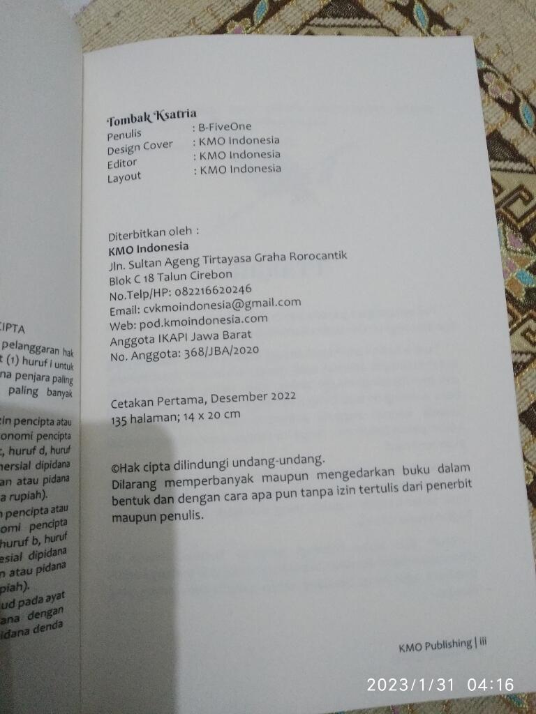 Review Buku Tombak Ksatria, Asli Wajib Dimiliki!