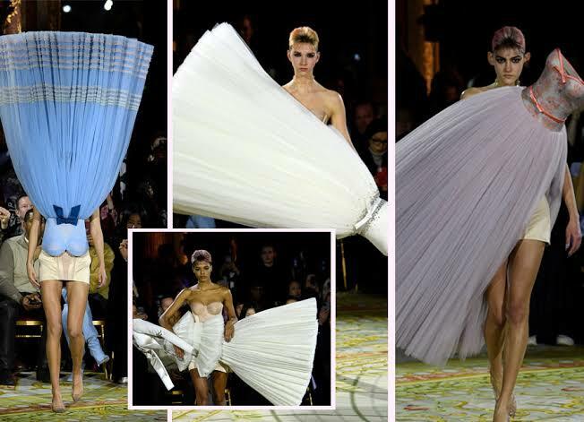 Gaun Serba Terbalik Hebohkan Paris Fashion Week, Apa Maknanya?