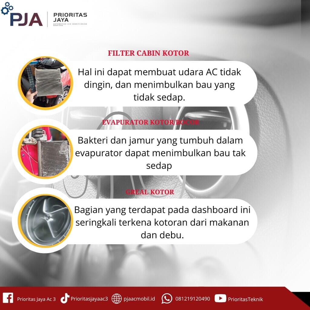 Beberapa penyebab AC Mobil Bau