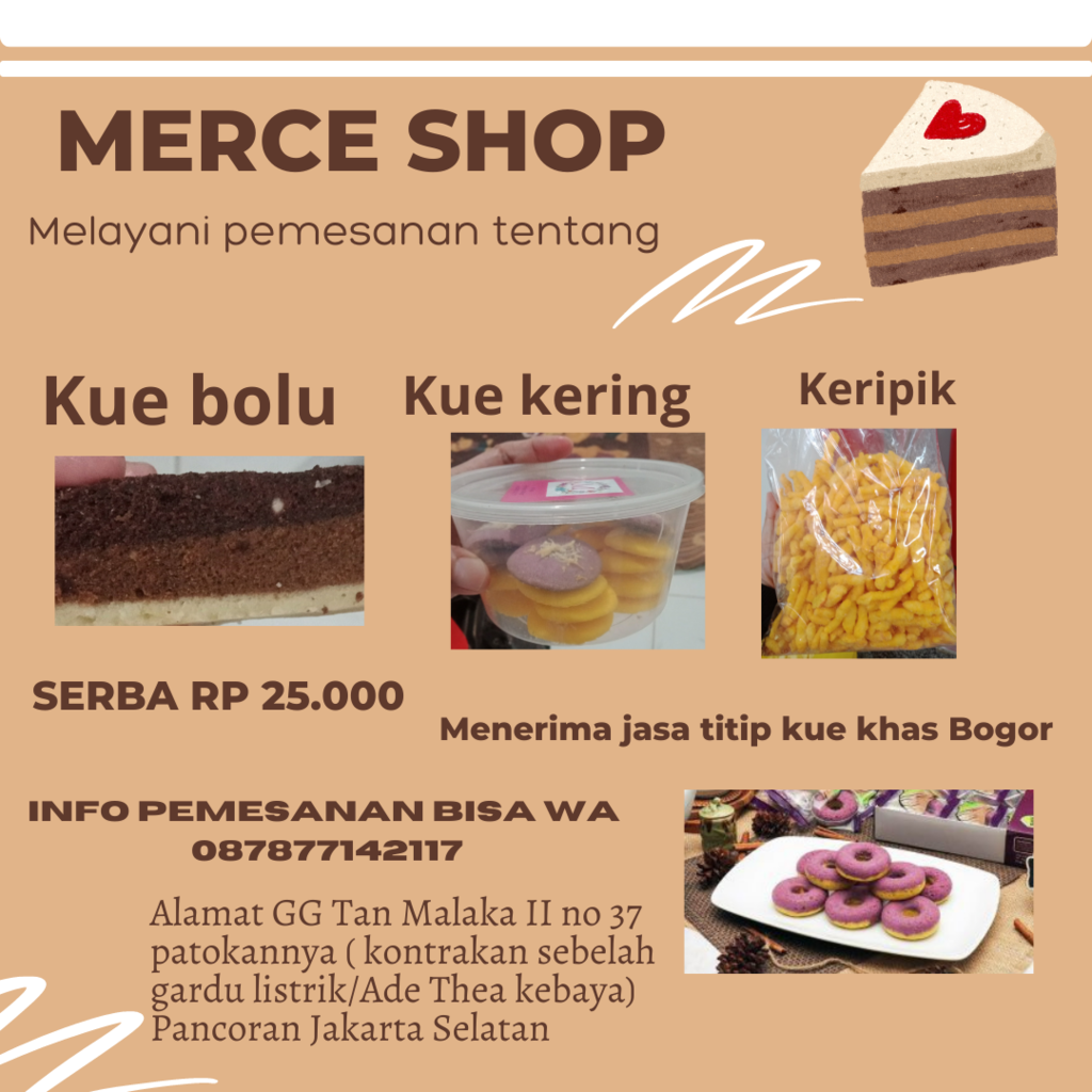 Kue kering, Bolu, Keripik dan Jastip kue khas Bogor
