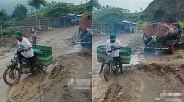 The Power of Kepepet: Krypton Sukses Tarik Truk Tangki Terjerembab Jalan Berlumpur!