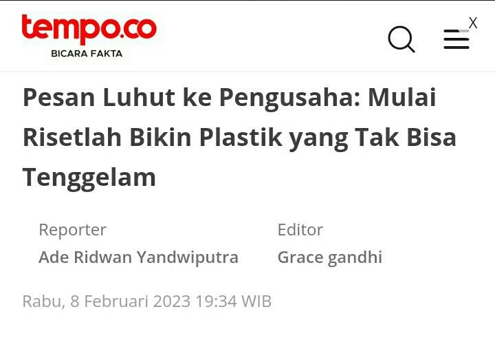 Ngeri Efek Sampah Plastik Bisa Bikin Cacat, Ini Mimpi Luhut