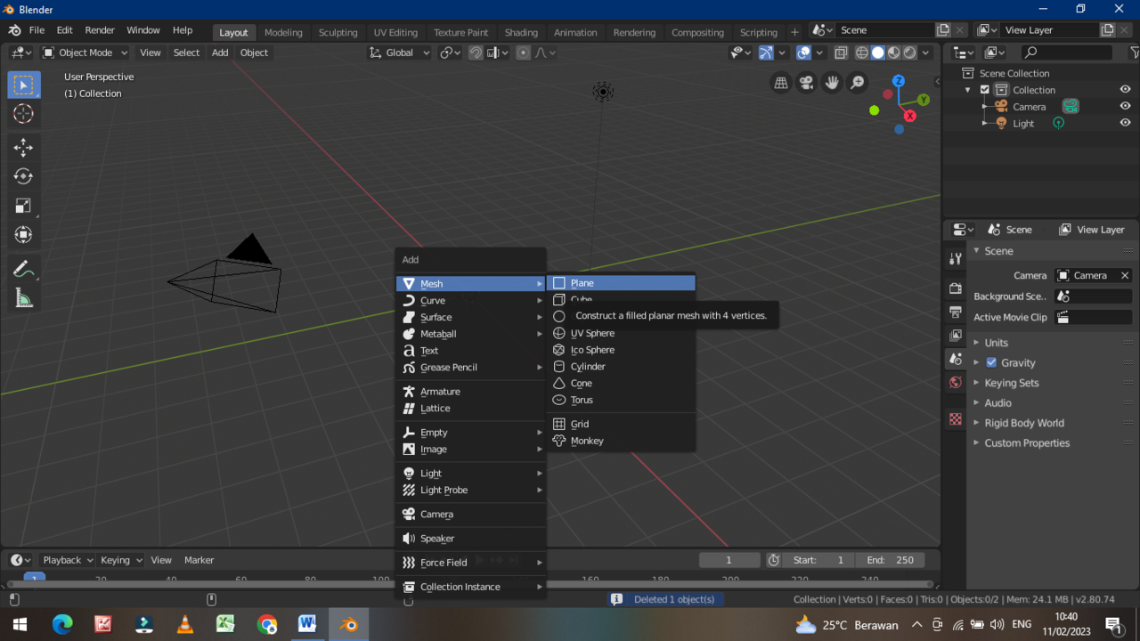 Cara membuat desain tempat tidur 3D menggunakan Blender
