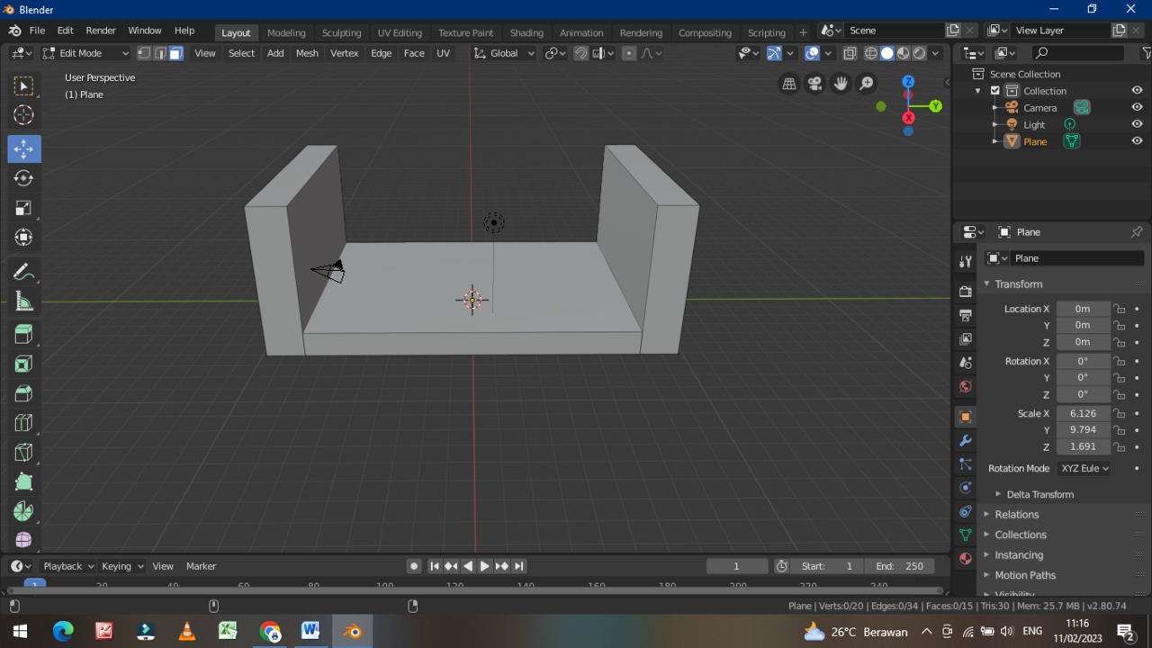 Cara membuat desain tempat tidur 3D menggunakan Blender