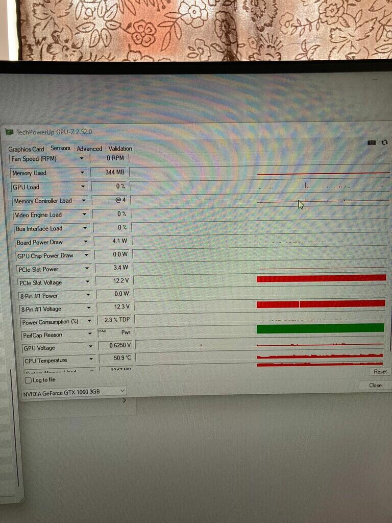 VGA Power Limit = 1, GPU Draw = 0, 8pin power Draw = 0