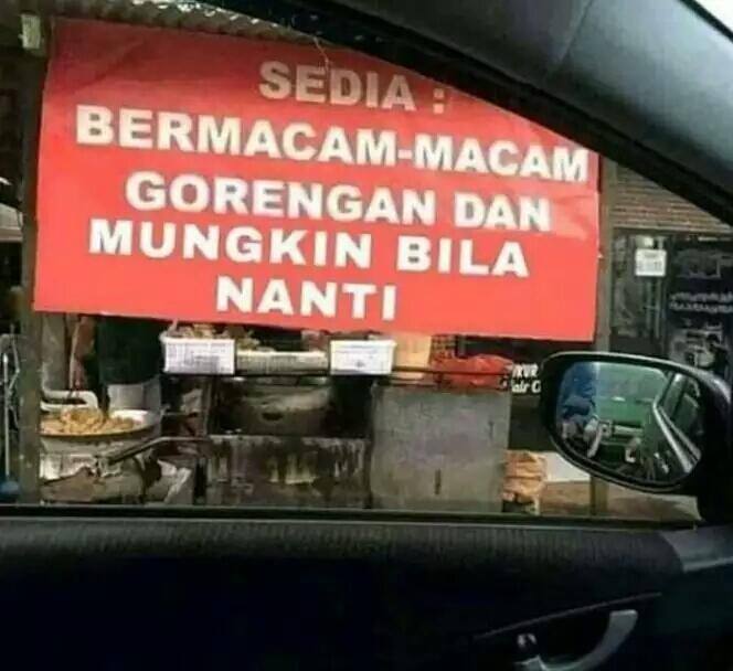 Indonesia Humoris: Berjualan pun Spanduknya Bikin Bahagia Orang Lain yang Melihatnya!