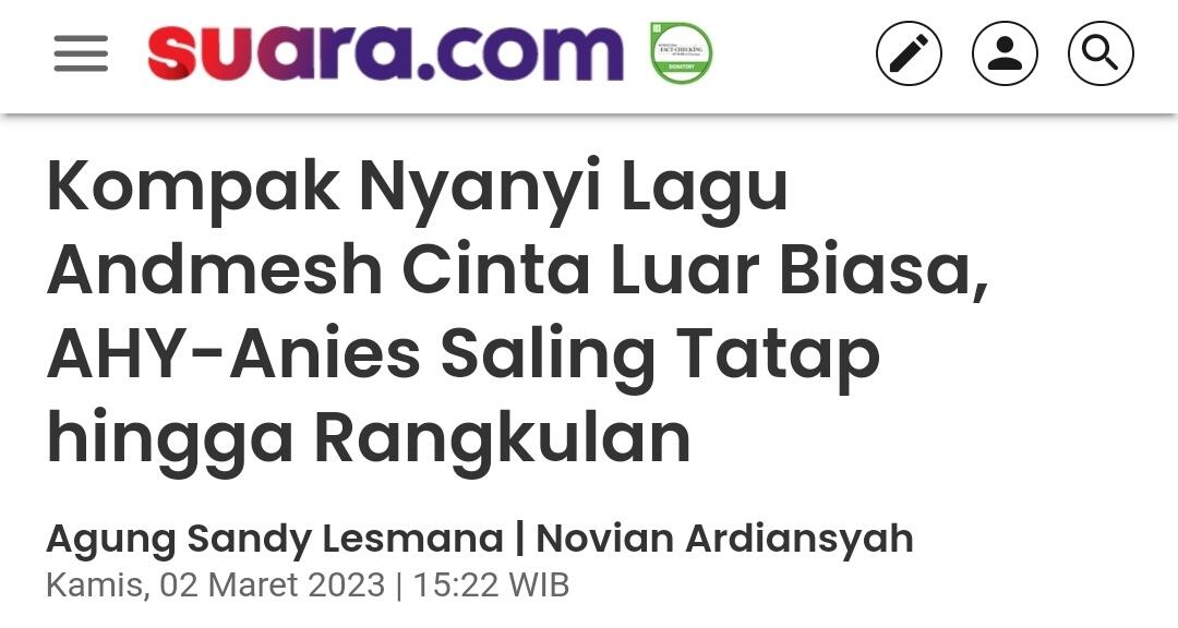 Poster Anies-AHY di DPP Demokrat dan Momen Kompak Duet 'Cinta Luar Biasa'
