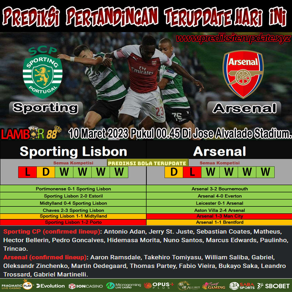 Liga Eropa : Sporting Lisbon vs Arsenal FC
