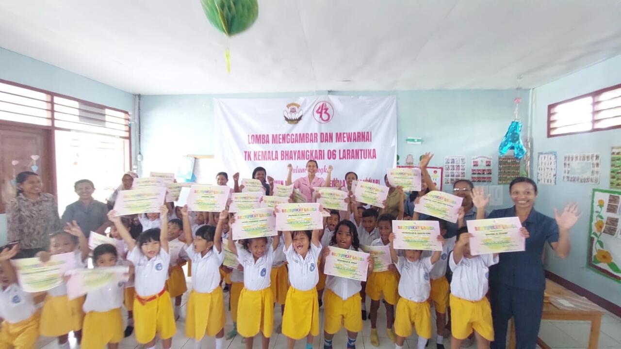 Sambut HUT YKB ke-43, Bhayangkari Cabang Flotim Gelar Lomba Menggambar dan Mewarnai