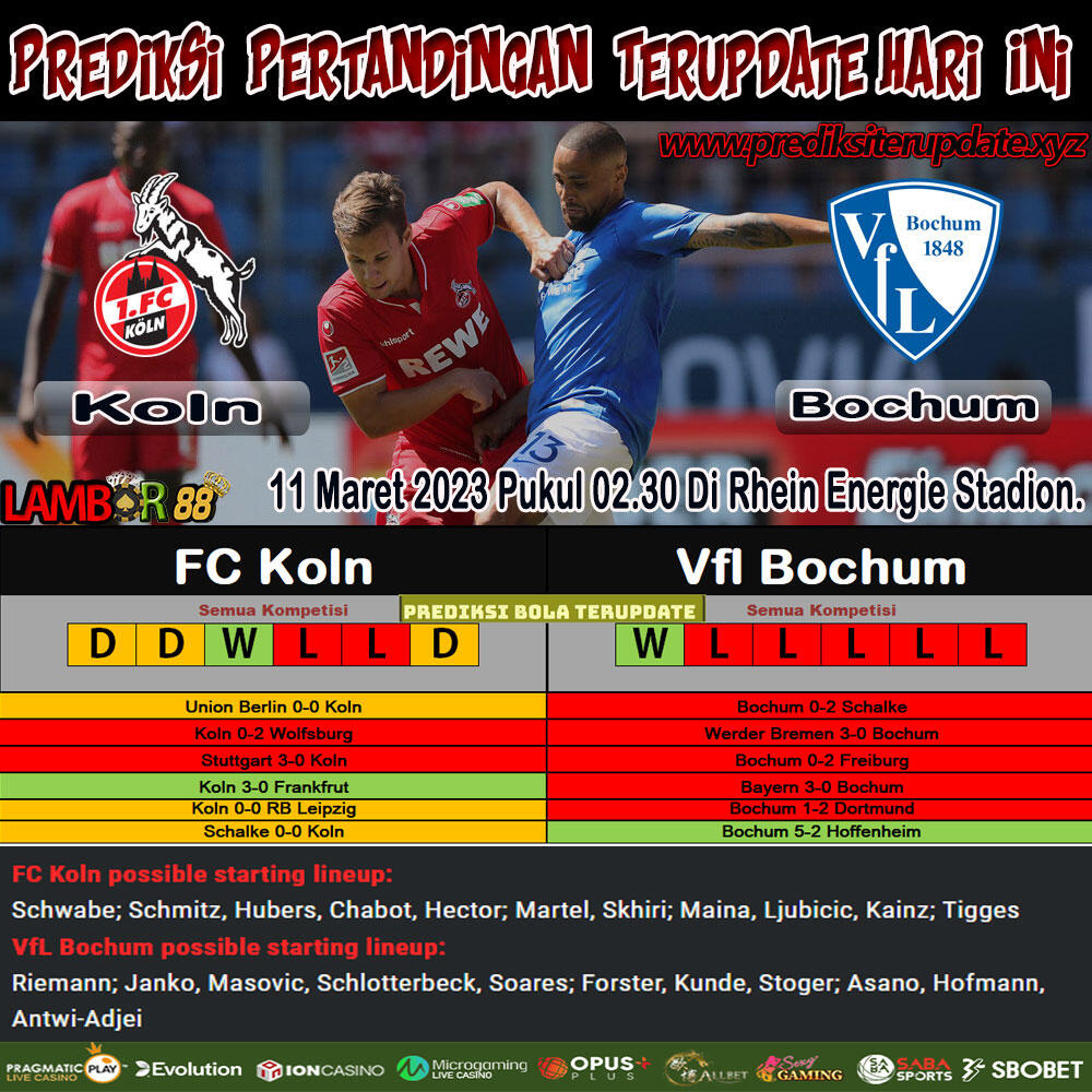 Liga German : FC Koln vs Vfl Bochum