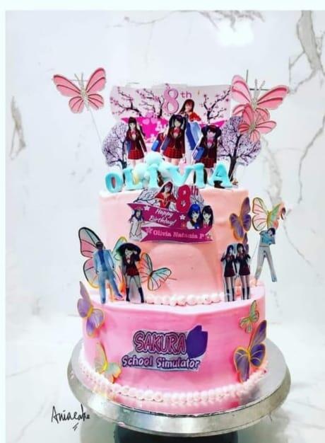 Toko Kue di Bogor Terdekat - Jual Kue Ulang Tahun Anak Karakter Animasi - Flower Cake