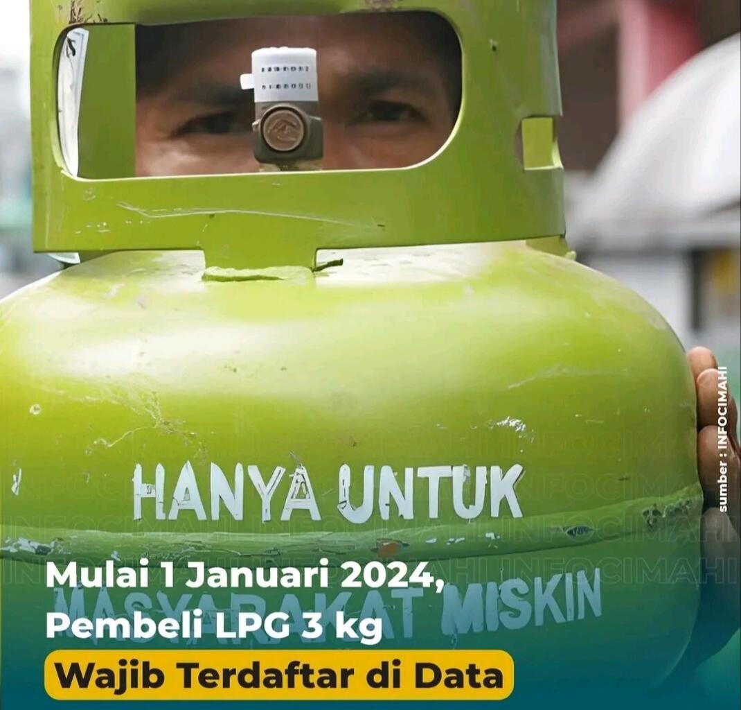 Mulai 1 Januari 2024, hanya masyarakat yang telah terdata yang bisa membeli gas LPG 