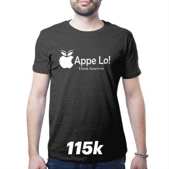 Jual Kaos kata-kata Lucu - Parodi Plesetan Brand Apple