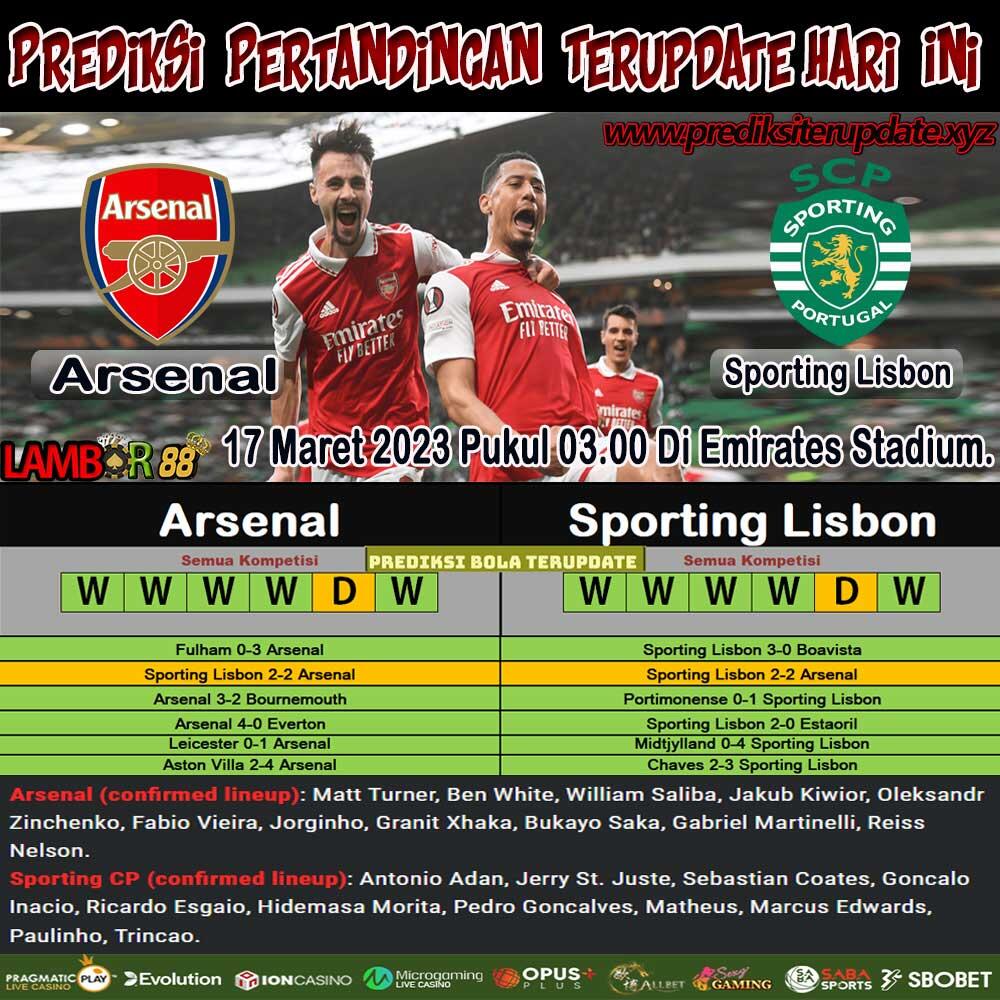 Prediksi Liga Eropa : Arsenal vs Sporting Lisbon