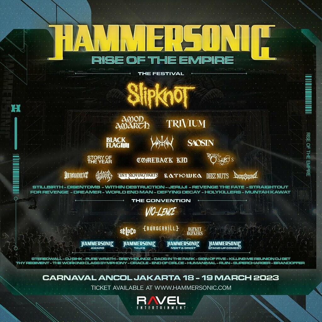 Kemenparekraf Dukung Hammersonic 2023, Slipknot Siap Guncang Karnaval Ancol Jakarta