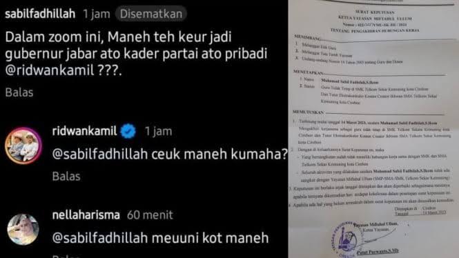 Kritik Boleh Tapi Yang Sopan, Guru SMK Telkom Dipecat Gara-Gara Kritik Ridwan Kamil

