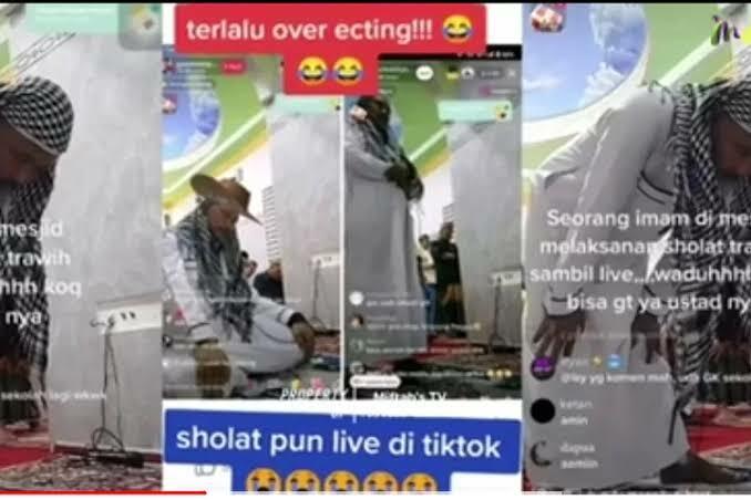 Imam Tarawih Live TikTok Sambil Pimpin Sholat Tuai Hujatan Netizen!