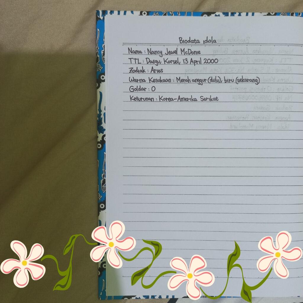 Buku Diary Pribadi Berwarna Biru Langit Kesayangan Gue