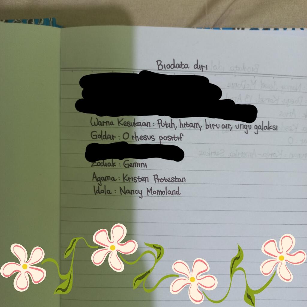 Buku Diary Pribadi Berwarna Biru Langit Kesayangan Gue