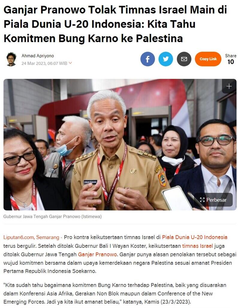 Hasto Klaim PDIP Sudah Lobi Pemerintah Tolak Timnas Israel Sejak 2022