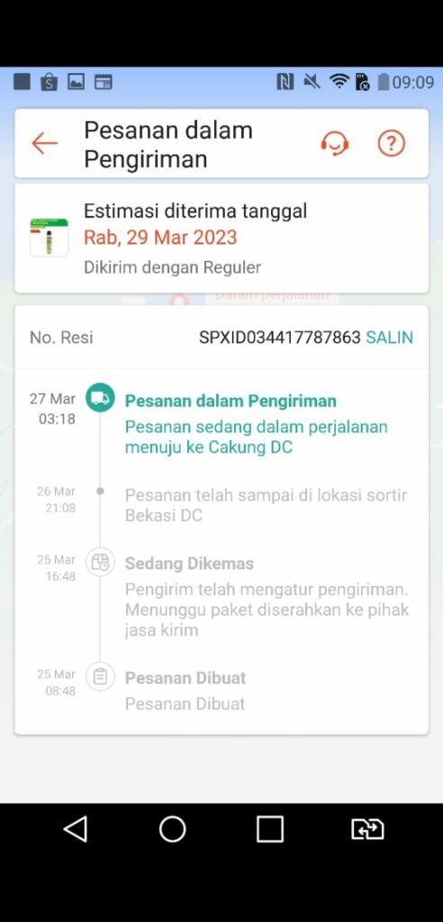 Belum terima paket dari shopee xpress