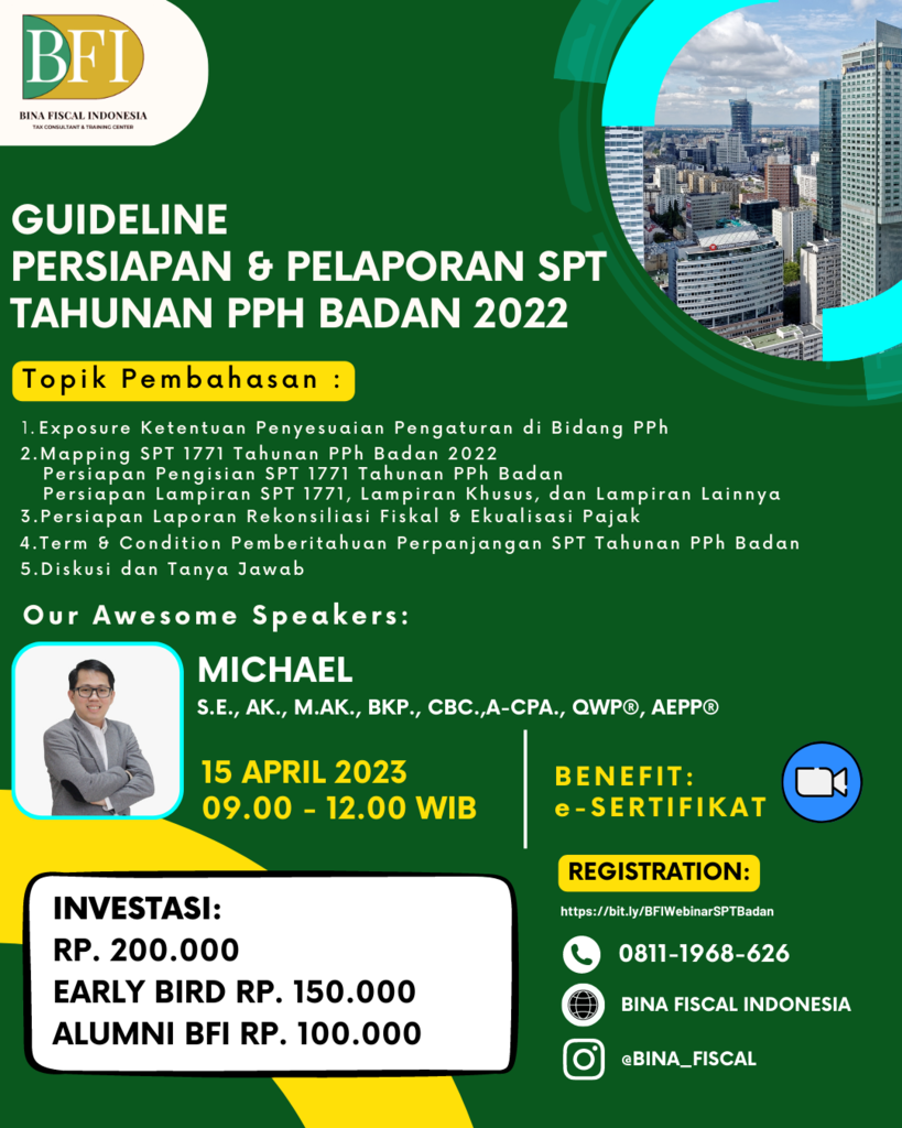 Webinar SPT Tahunan Badan