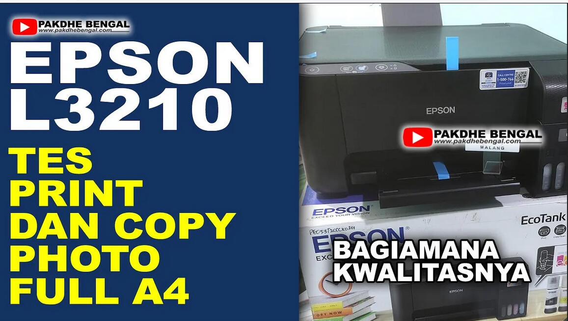 Tes Printer Epson L3210 Dipakai Print Dan Copy Photo Ukuran full A4