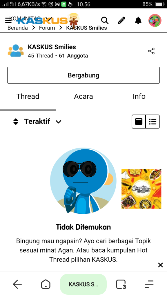 Kenapa semua threadnya hilang pada tampilan baru komunitas di kaskus?