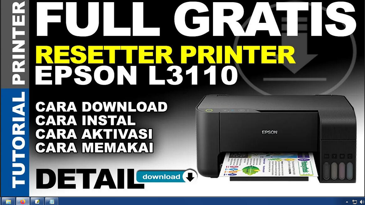 Full Gratis Resetter Printer Epson L3110 Cara Download Dan ...