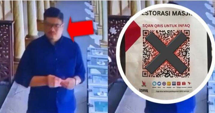 Hati-hati dan Waspada! Muncul Maling Modus Baru, Ganti Barcode Qris Kotak Amal Masjid