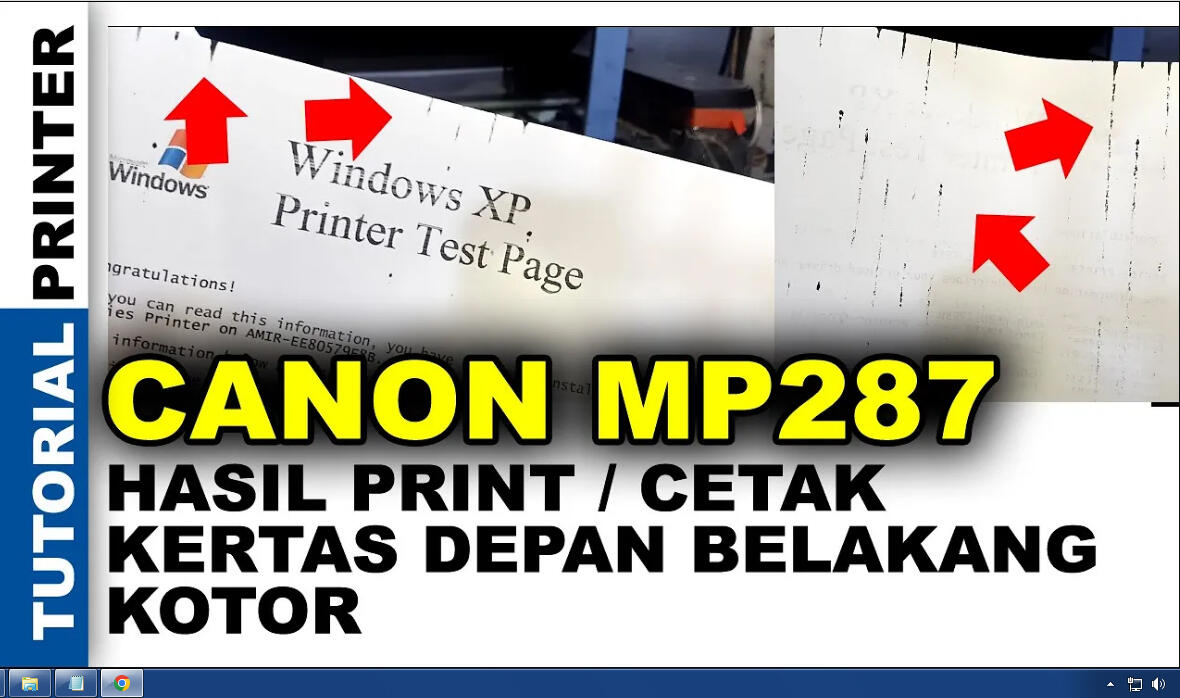 Penyebab Hasil Cetak Printer Canon MP287 Kertas Depan Belakang Kotor