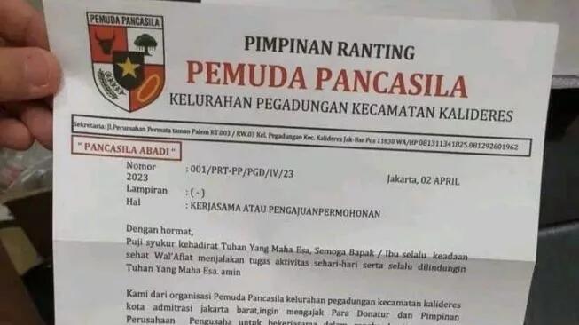 Beredar Surat Edaran Ormas Minta THR Mengatasnamakan Partisipasi Stabilitas 