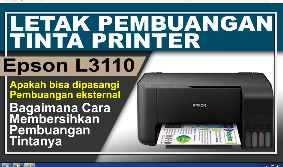 Cara Pasang Pembuangan Eksternal Pada Printer Epson L 7873