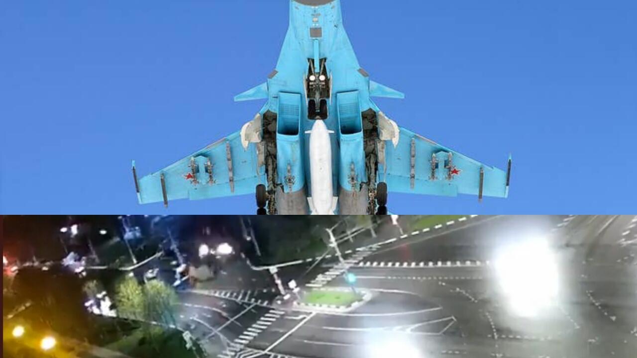 Su-34 Rusia Secara Tidak Sengaja Menjatuhkan Bom di Kotanya Sendiri