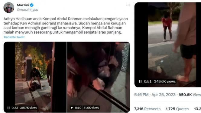 Viral Video Anak Pejabat Polisi Aniaya Mahasiswa! Mario Dandy Jilid Dua Nih!