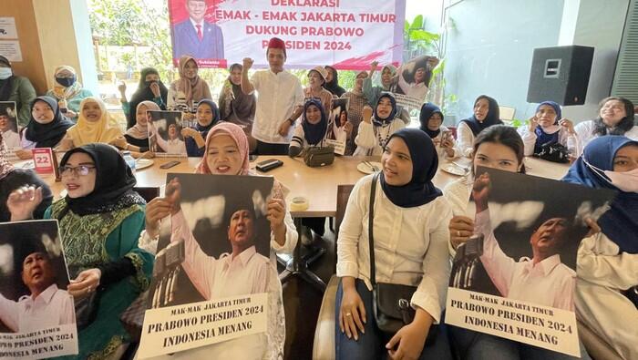 Relawan Emak-emak Jakarta Timur Deklarasi Dukung Prabowo Capres 2024