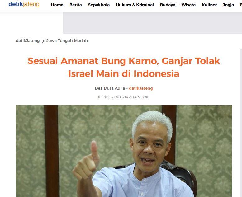 Berita Ganjar per 23 Maret 2023 bukan lah Berita Lawas !!! Kenapa di-banned ???