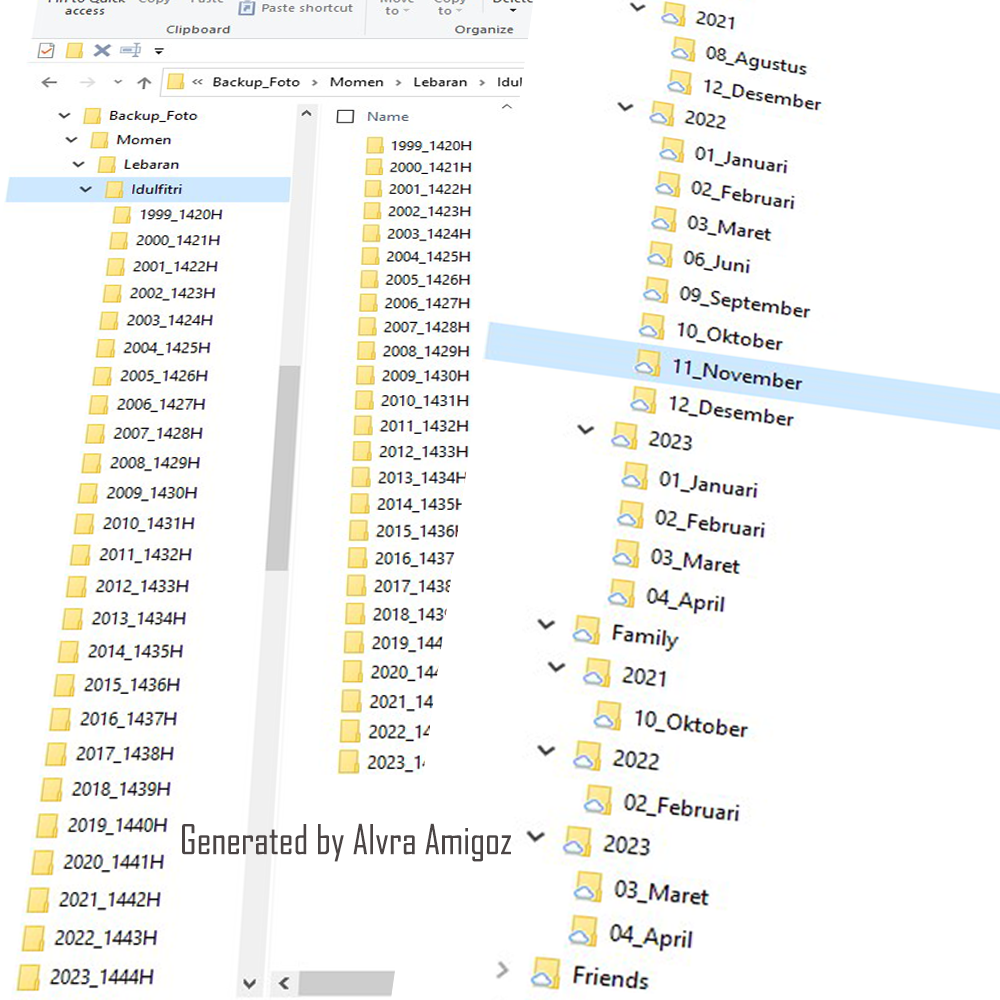 Cara mudah merapikan file gambar/foto untuk keperluan backup