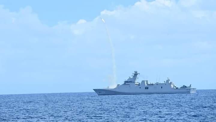 Kapal Frigat KRI RE Martadinata Berhasil Melakukan Uji Tembak Rudal VL Mica