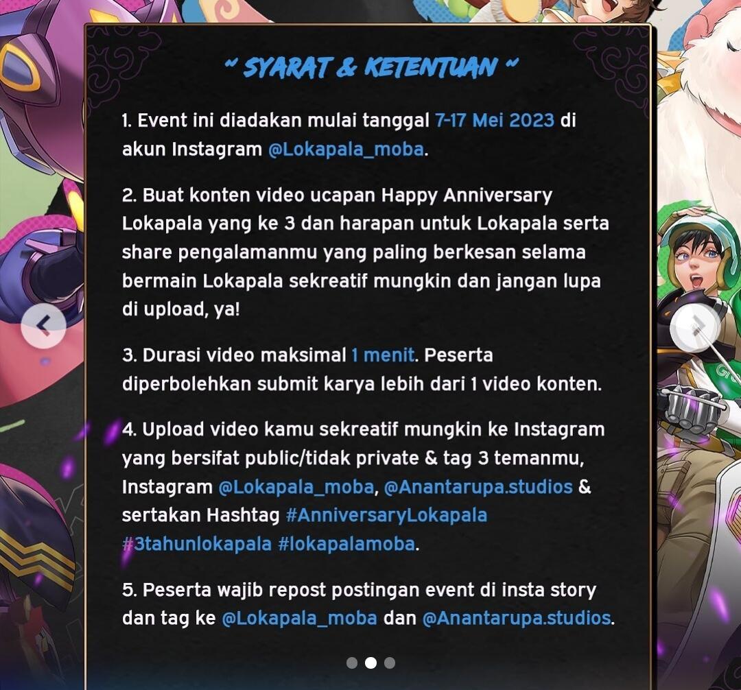Lokapala Moba, &quot;Event Sambut Anniversary ke-3 dan Roadmap Tournament&quot;
