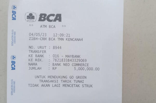 Modus Penipuan atas nama Bank Neo Commerce di OLX